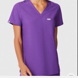 Figs Catarina Scrub Top in Ultra Violet. Size Small. NWOT. PO#1651.